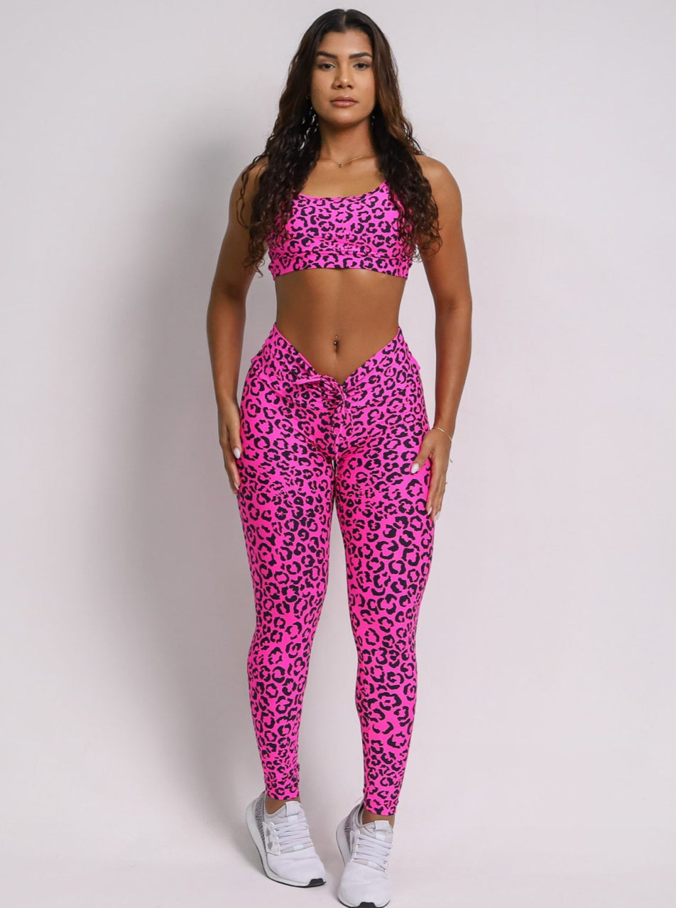 Andressa Pink Scrunch Leggings