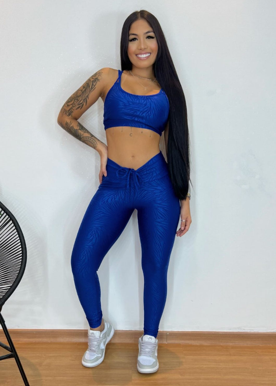 Shiny Tigger Blue Leggings