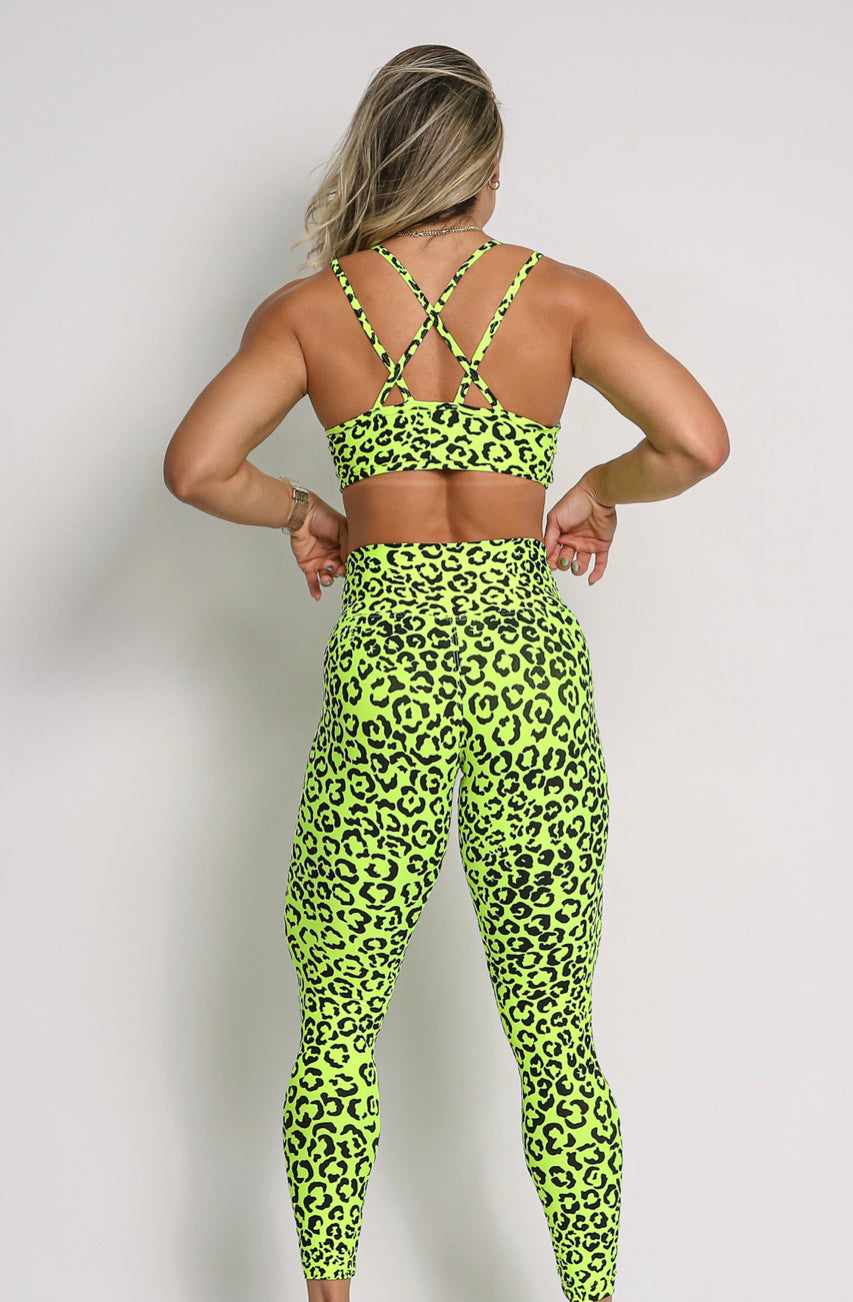 Vivi Neon Cheetah Sports Bra