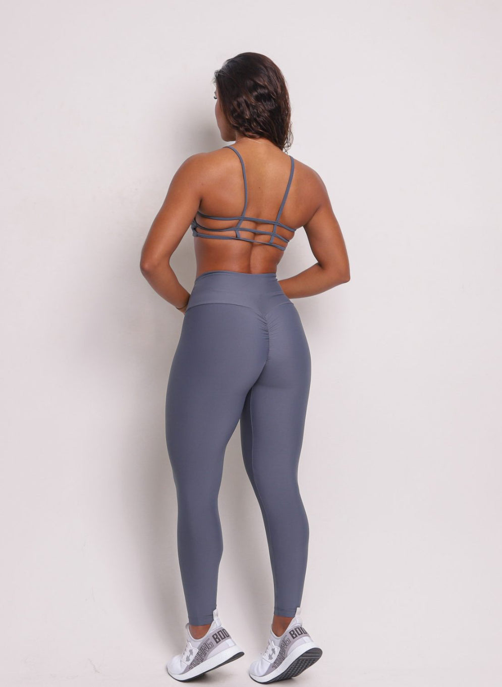 Allison Grey Scrunch Leggings