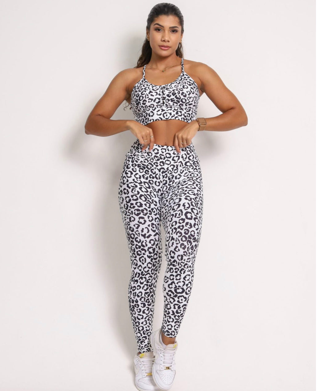 Andressa White Cheetah Leggings