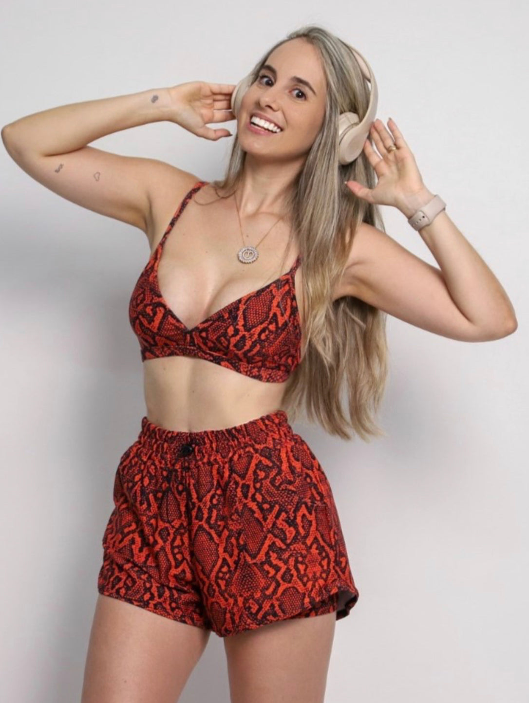 Rafa Red Snake Bra
