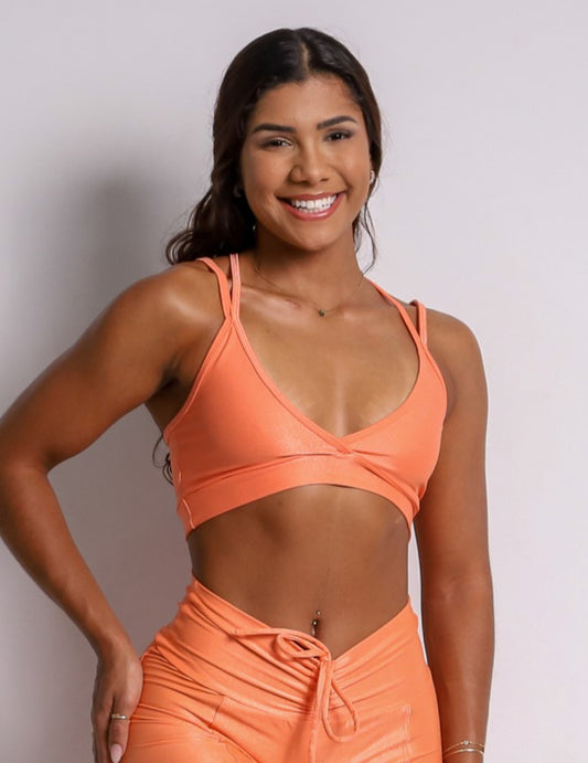 Cindy Vivi Orange Sports Bra