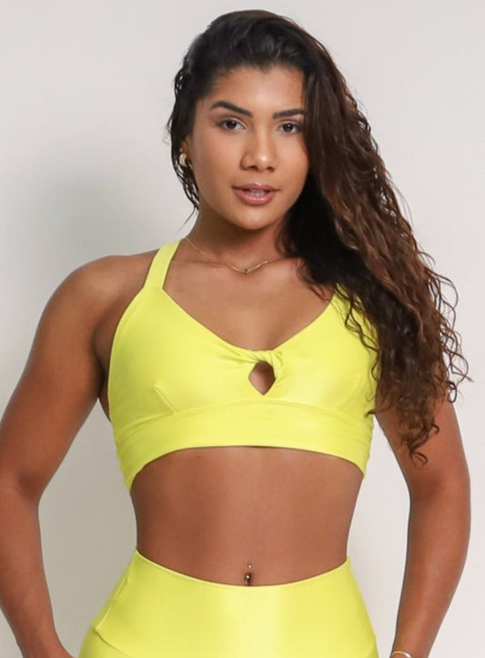 Cindy Caroll Yellow Sports Bra