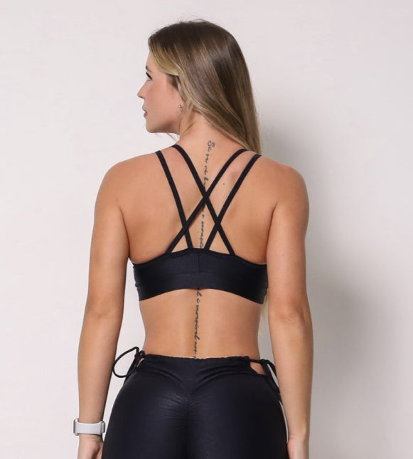 Cindy Lu Black Sports Bra