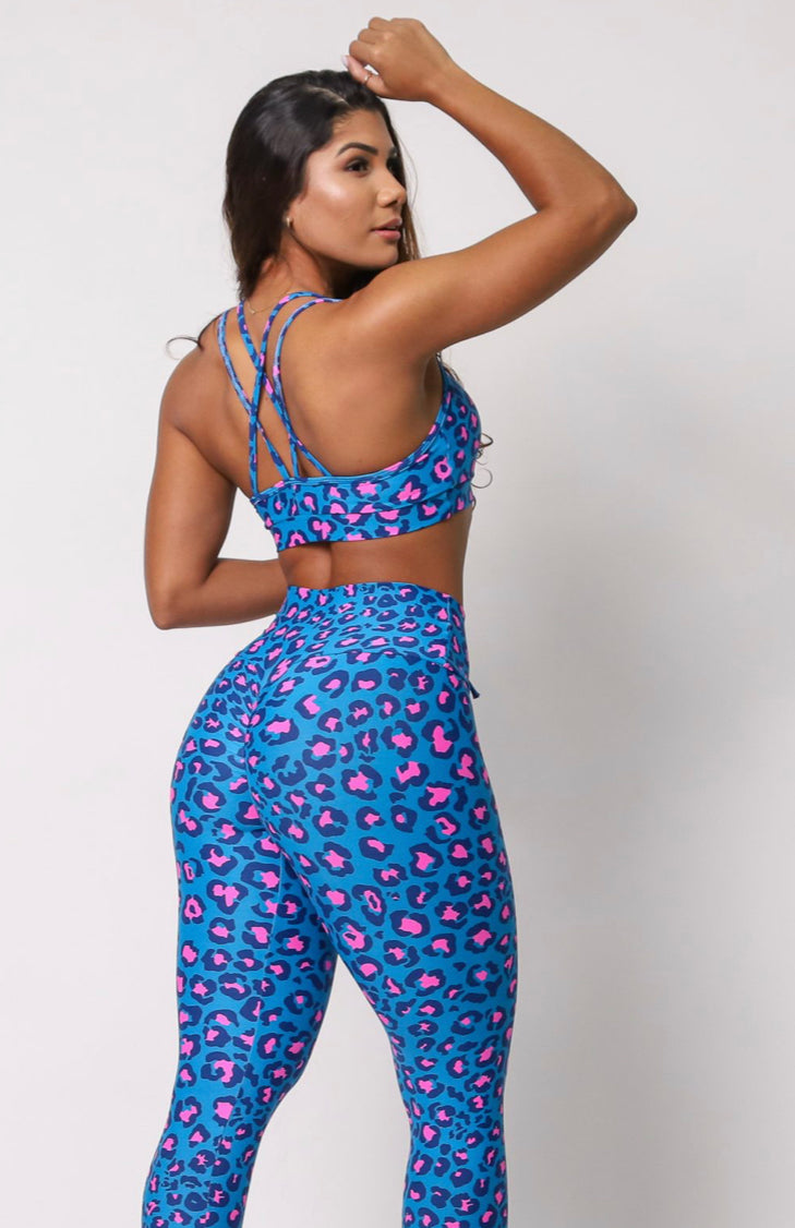 Lu Blue Savanna Sports Bra