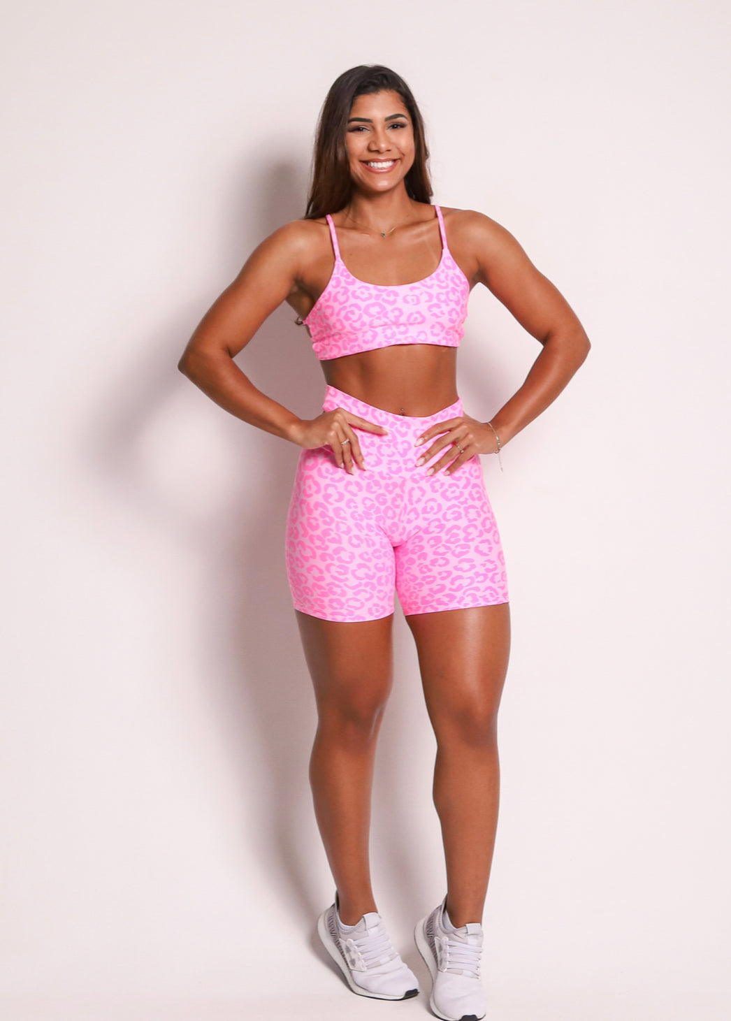 Fit Pink Print Shorts