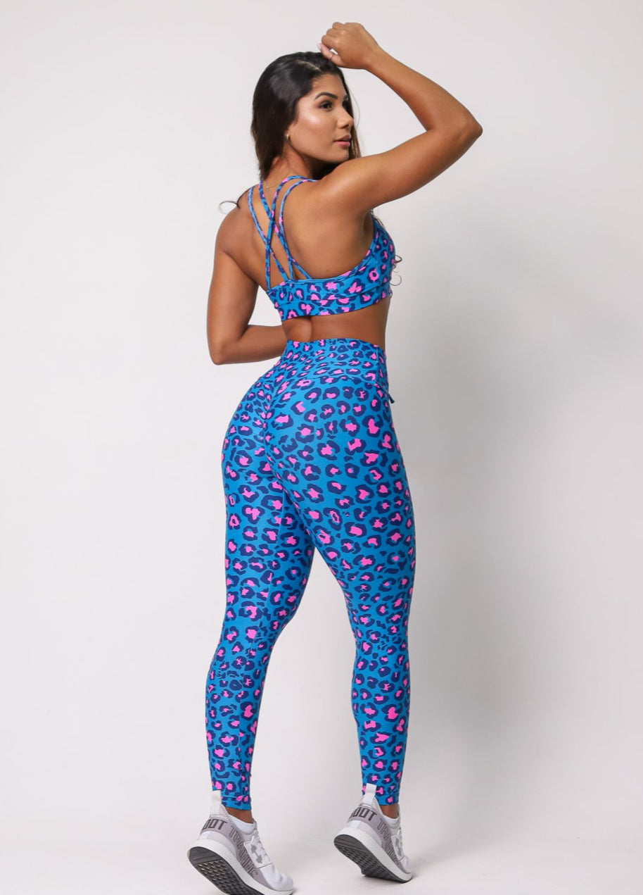 Savannah Blue Cheetah Scrunch Set