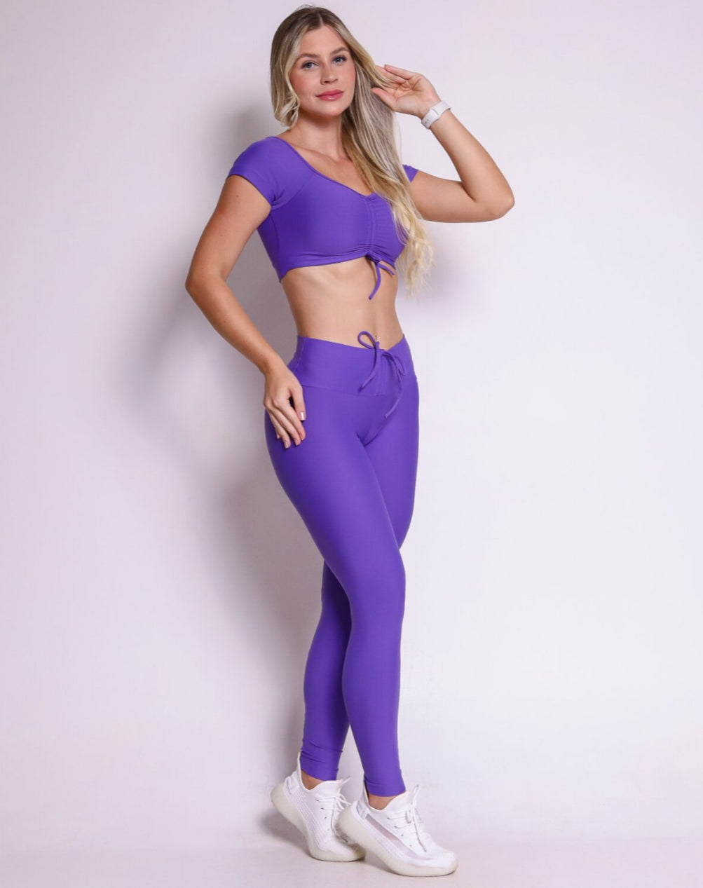 Allison Dark Purple Scrunch Leggings