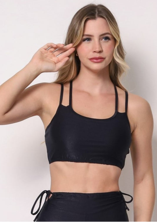 Cindy Lari Black Sports Bra