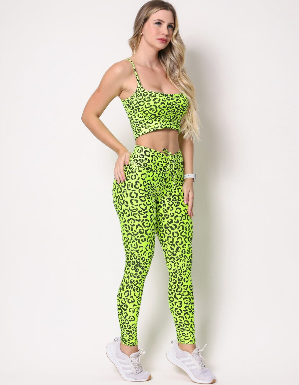 Andressa Neon Yellow Cheetah Leggings