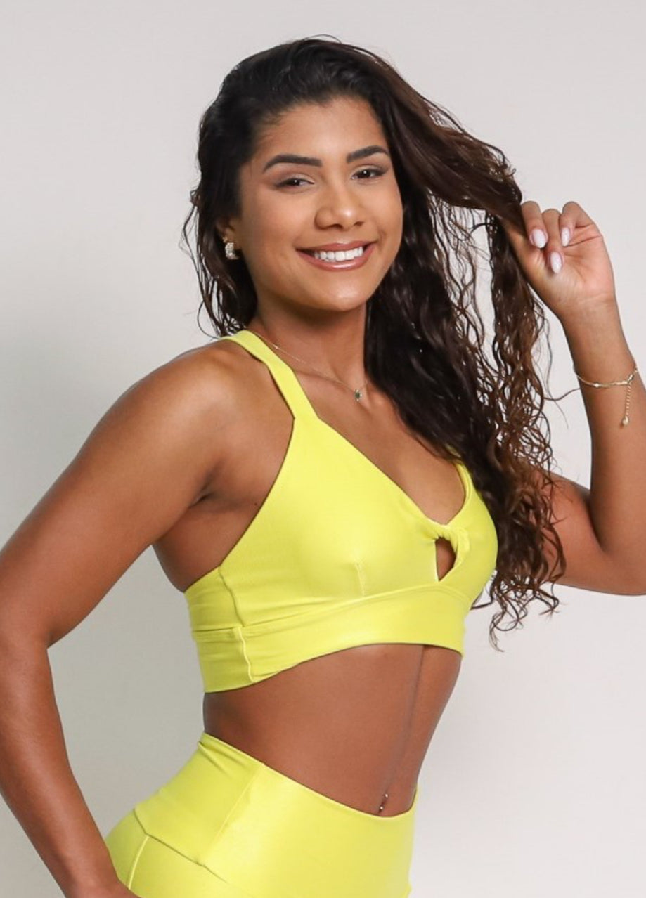 Cindy Caroll Yellow Sports Bra