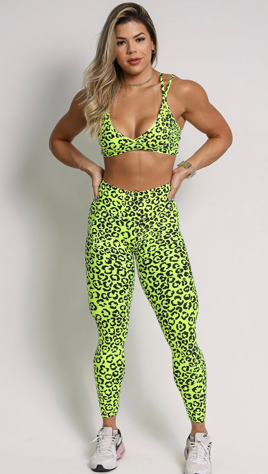 Vivi Neon Cheetah Sports Bra