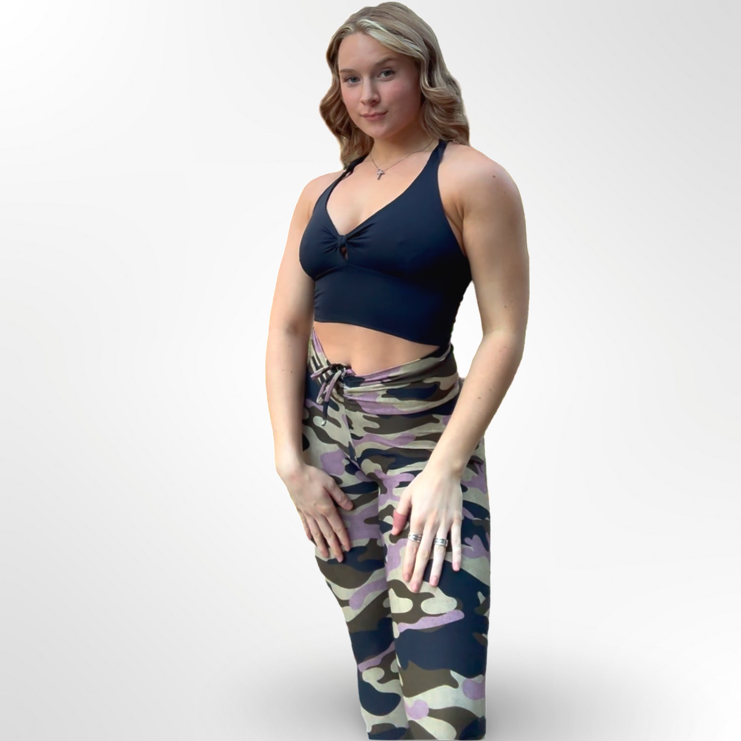 Pink Camouflage Scrunch Booty Legging