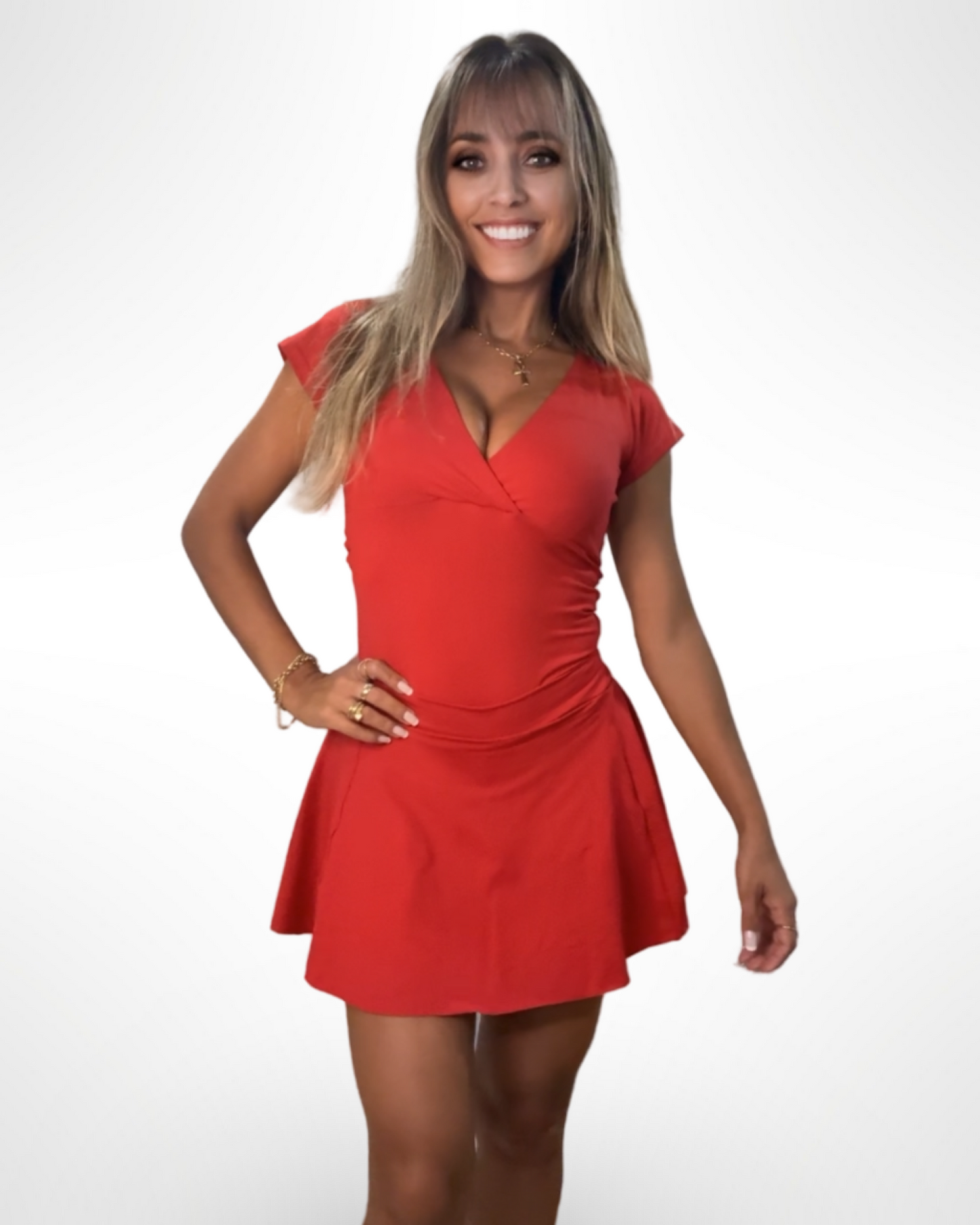 Red Sleeve Dress