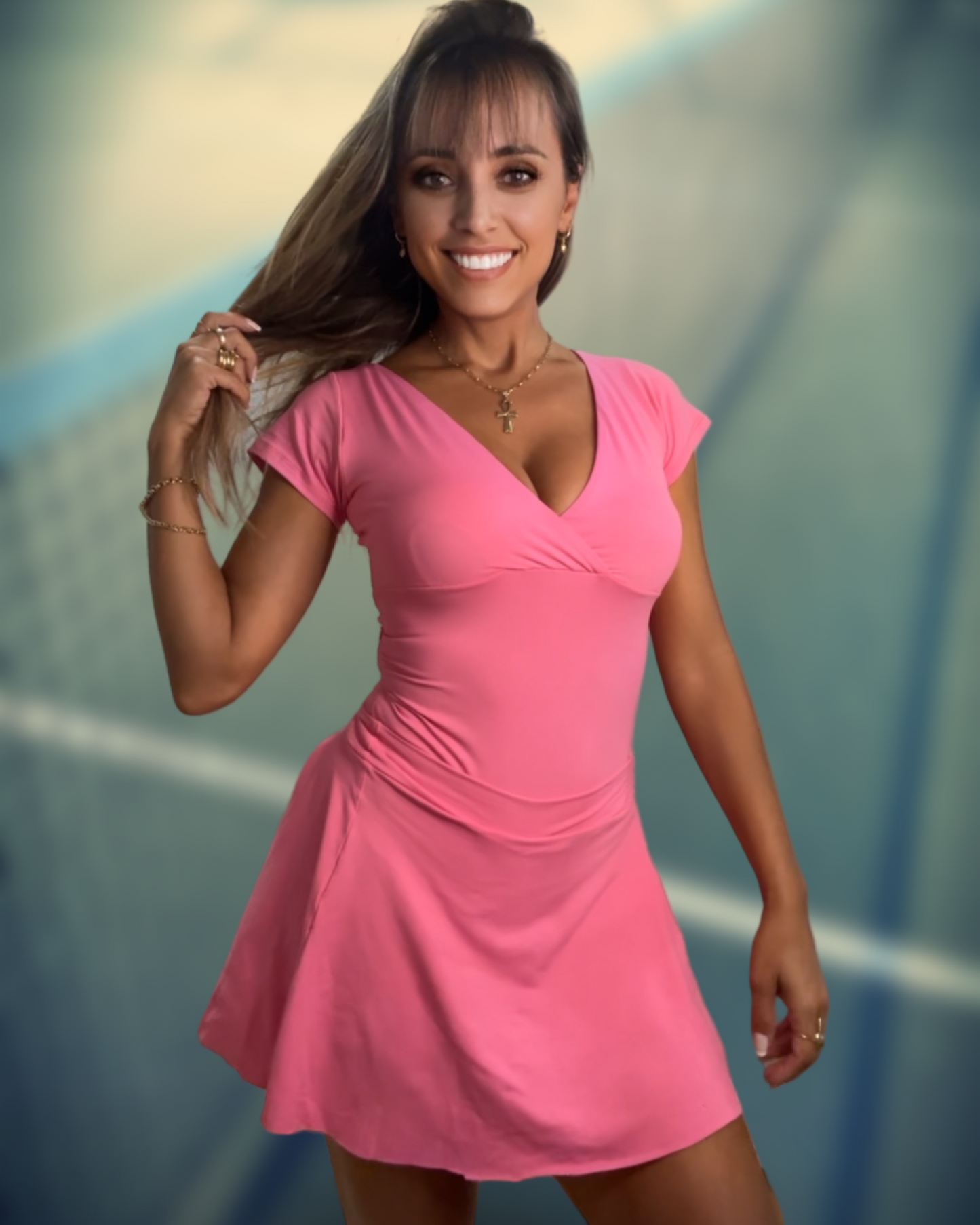 Pink Sleeve Dress