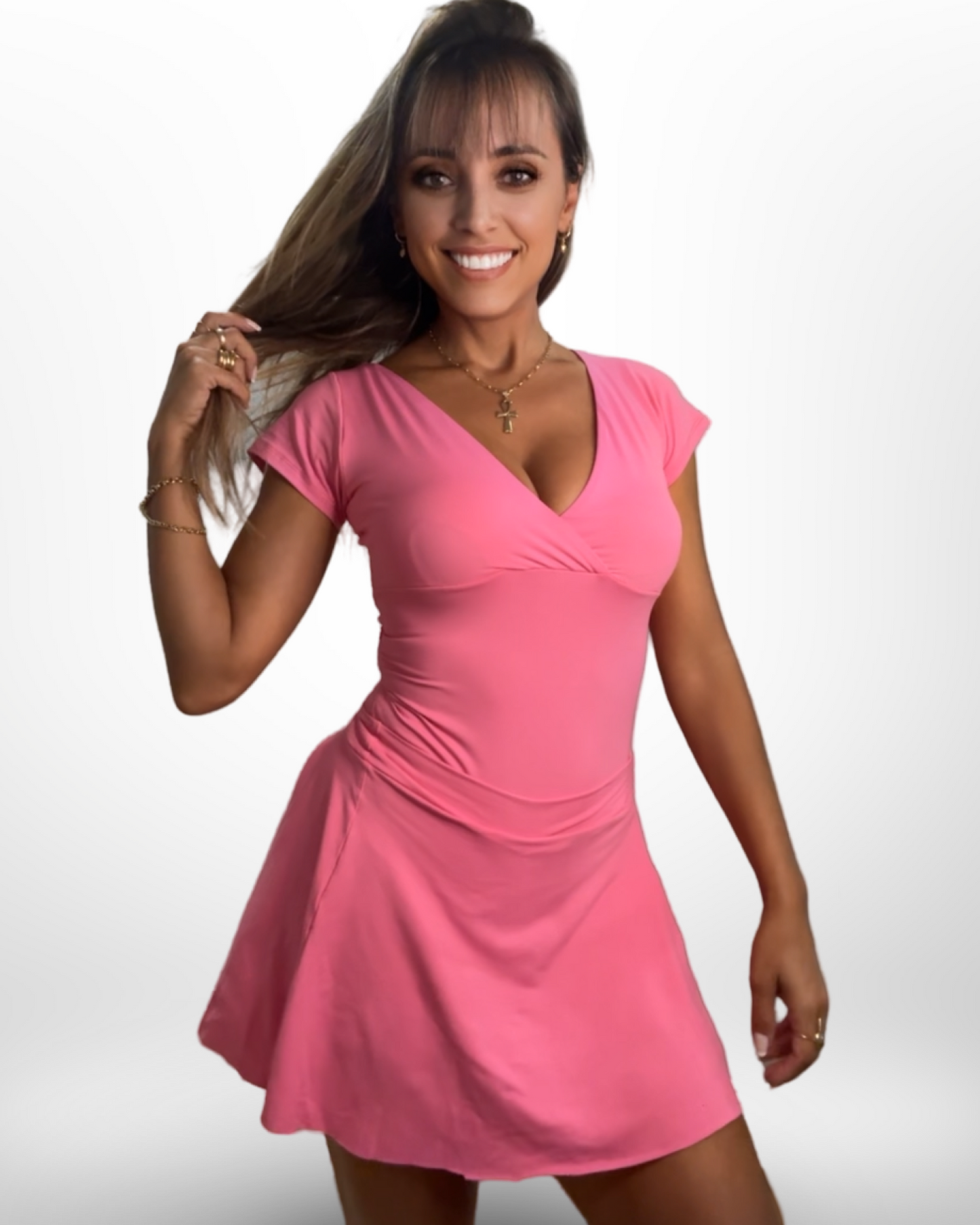 Pink Sleeve Dress