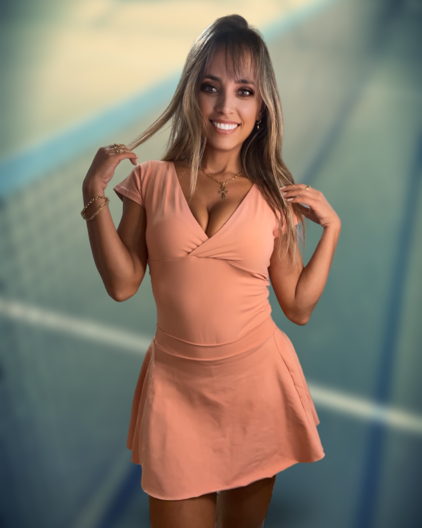Nude Sleeve Dress