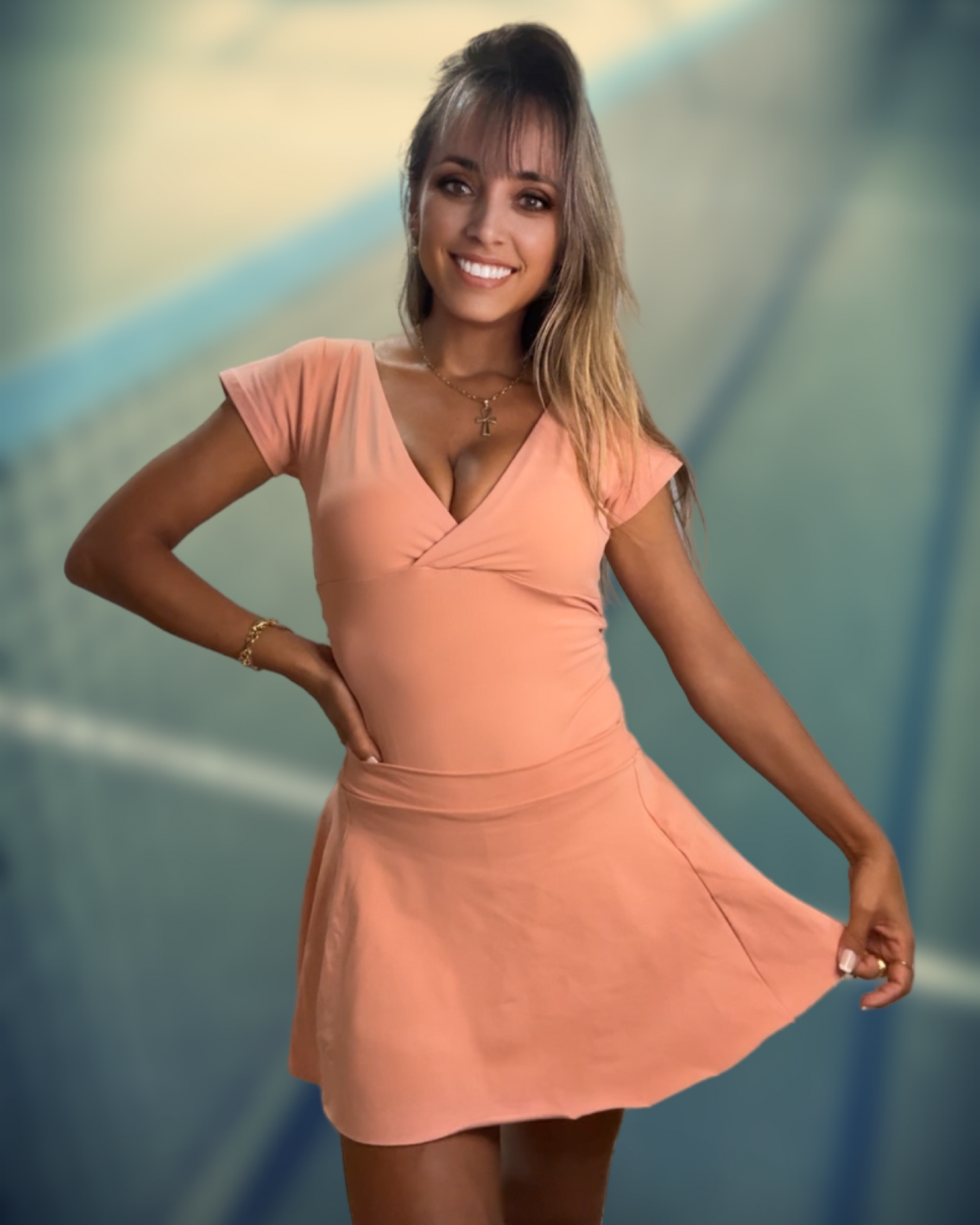 Nude Sleeve Dress