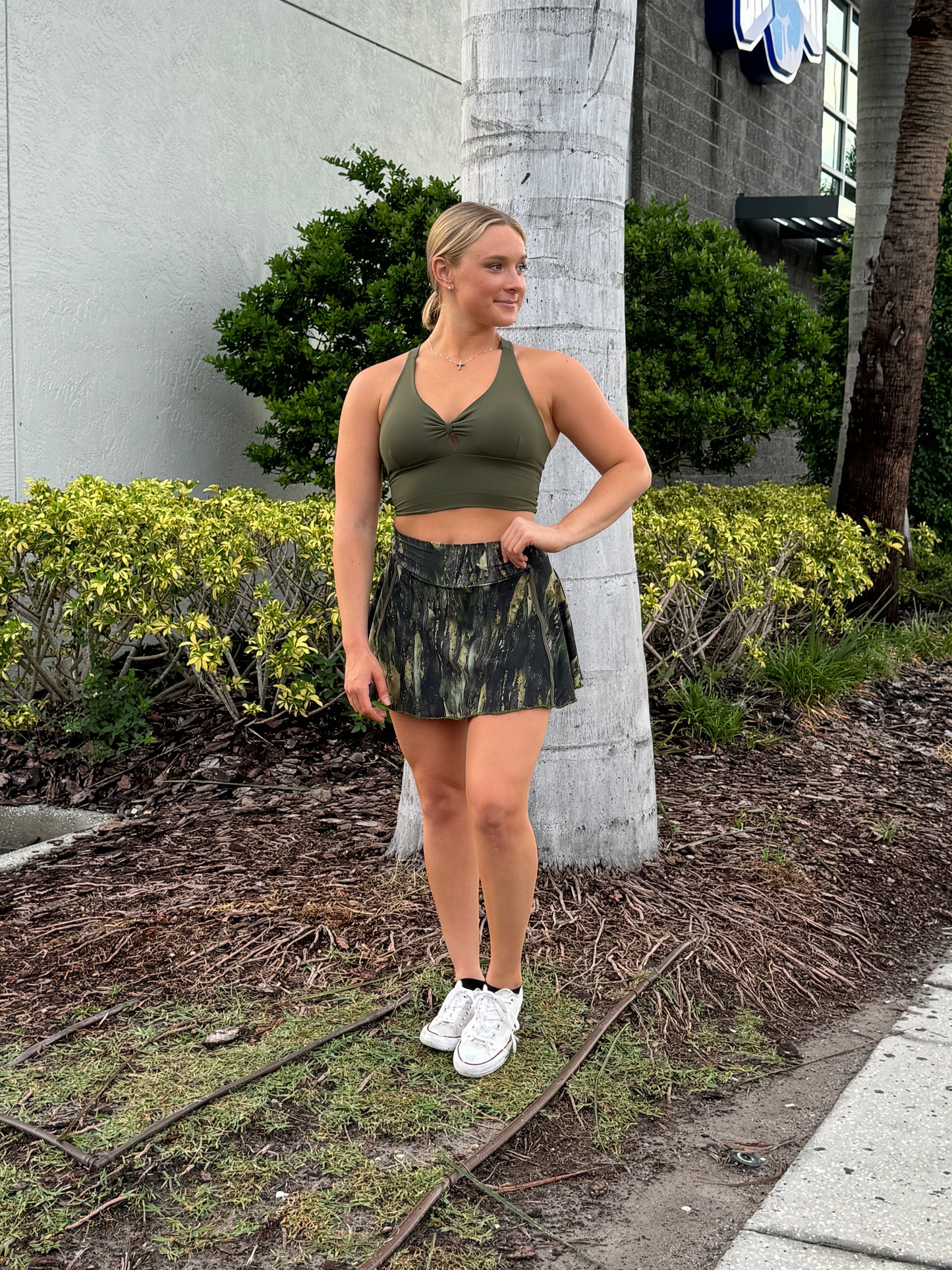 Army Green Skorts