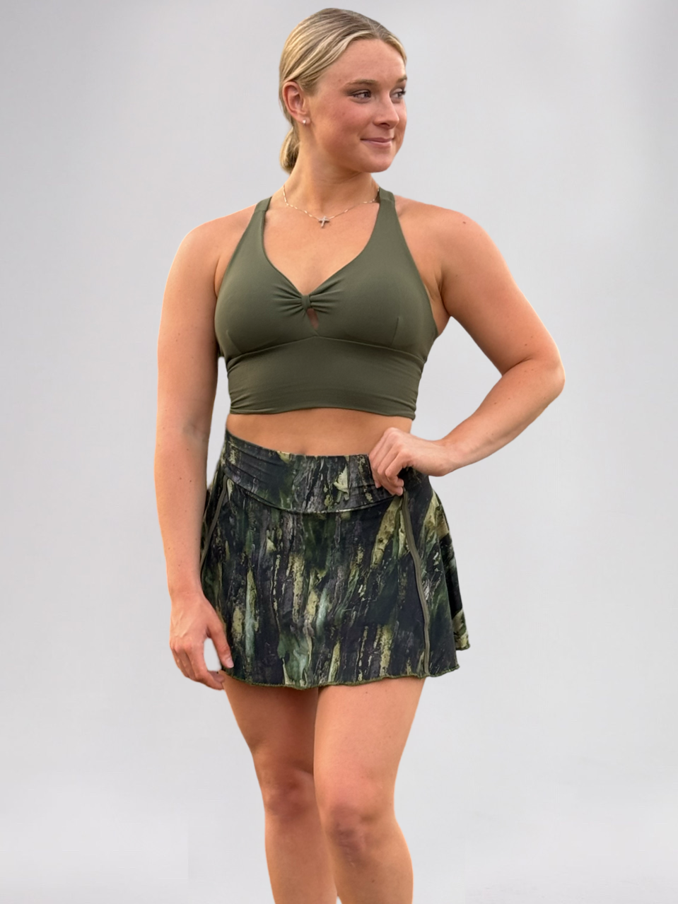 Army Green Skorts