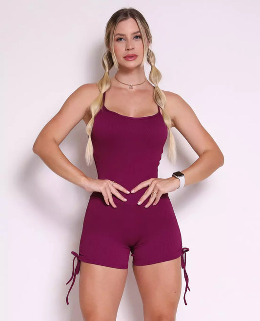 Cross Malbec Valencia Scrunch Romper