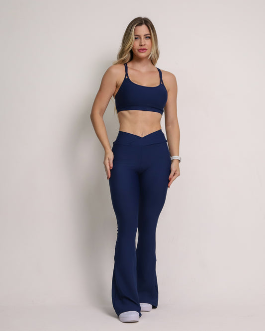 Navy Flare Leggings
