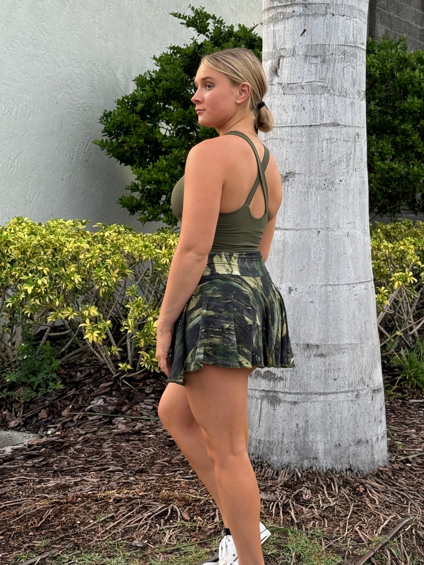 Army Green Skorts