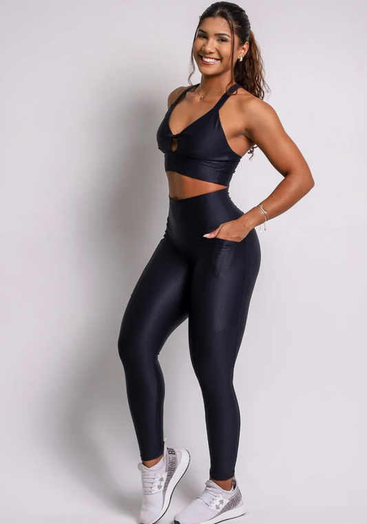 Cindy Black Pocket Leggings
