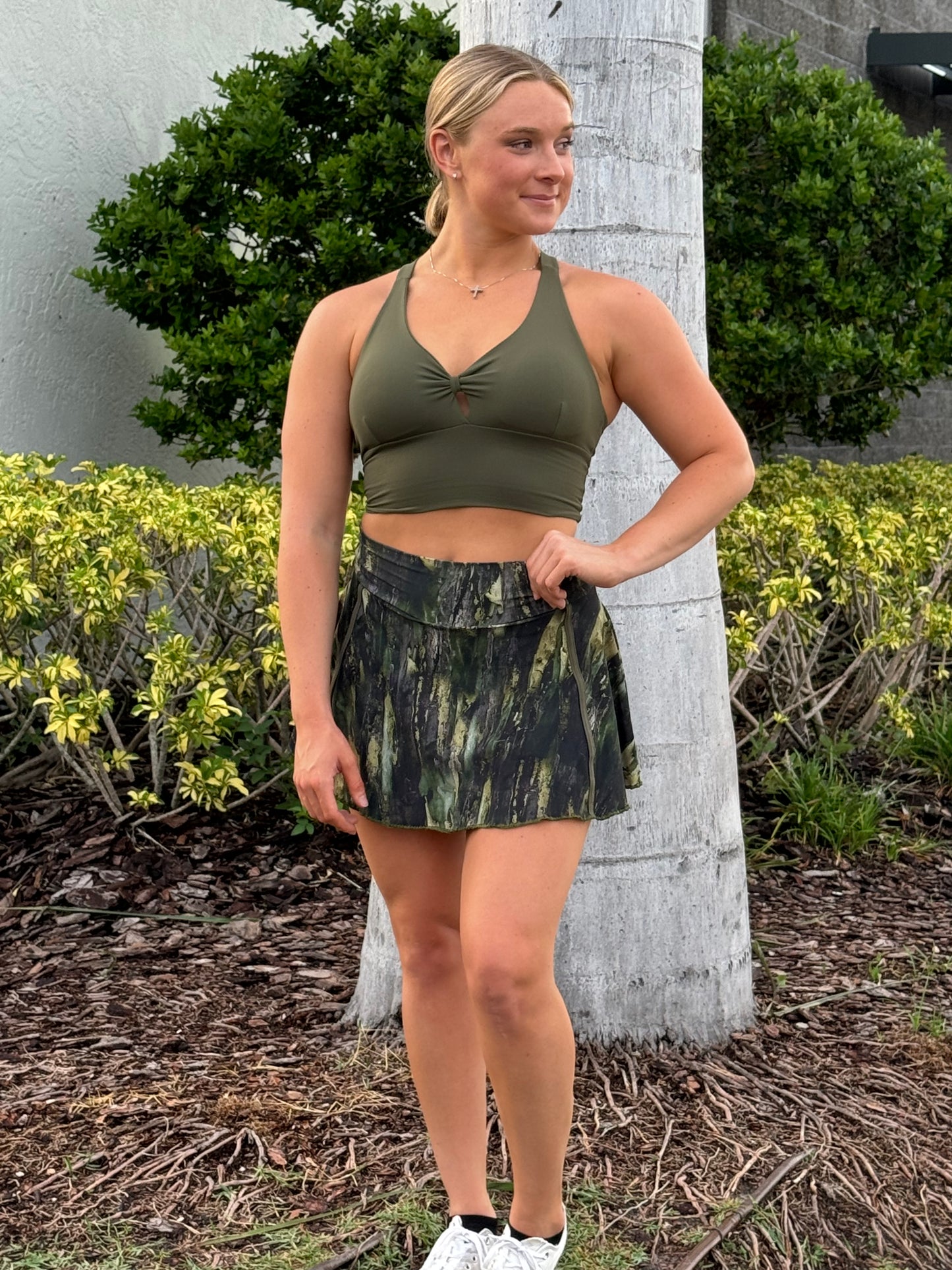 Army Green Skorts