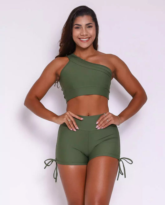 Cross light Army Green Shorts
