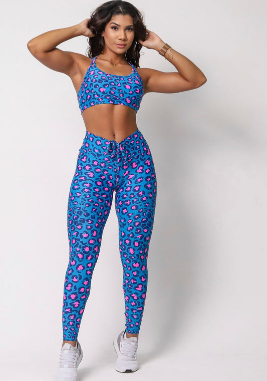 Lu Blue Savanna Sports Bra