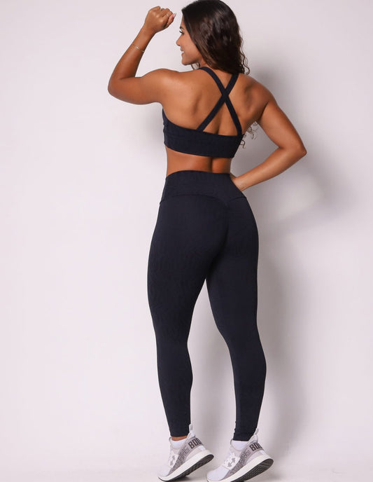Black Tiger Scrunch Leggings