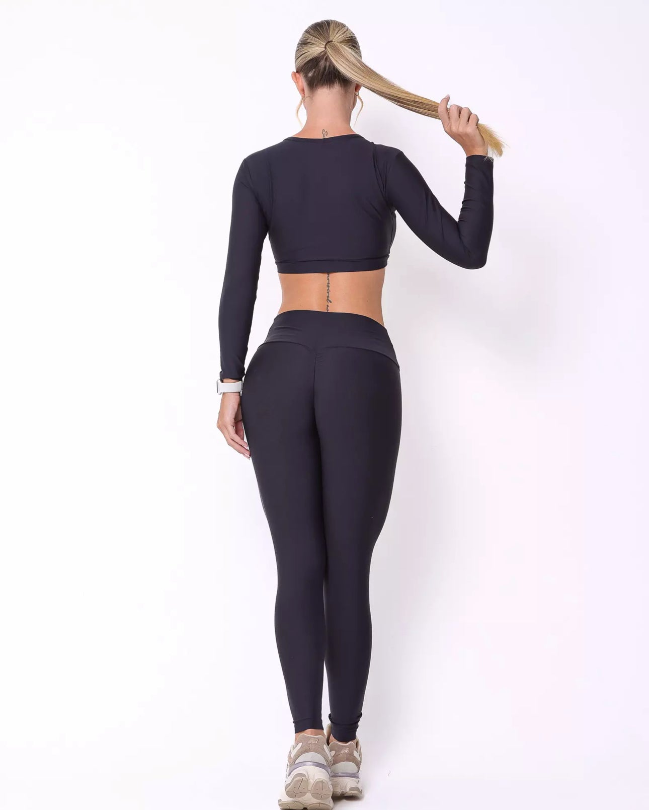 Black Light Scrunch Set + Maria Crop Top