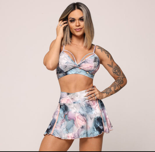Marble Pink Skort