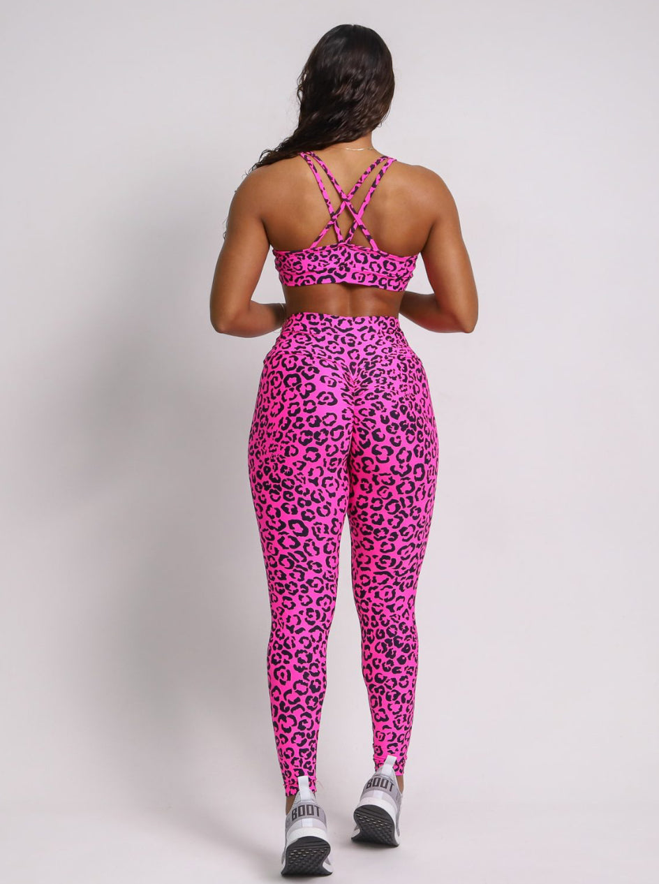 Andressa Pink Scrunch Leggings