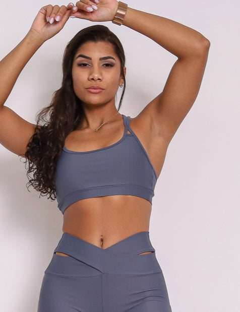 Lu Grey Sports Bra
