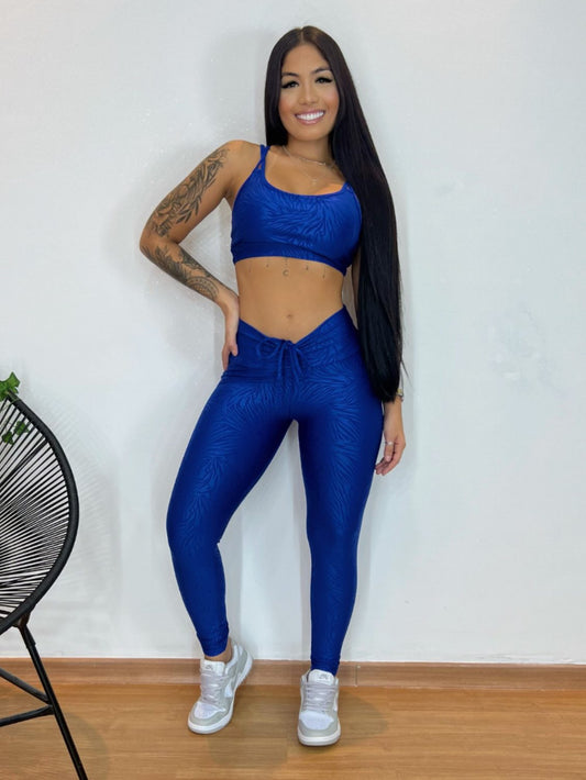 Shiny Tigger Blue Leggings