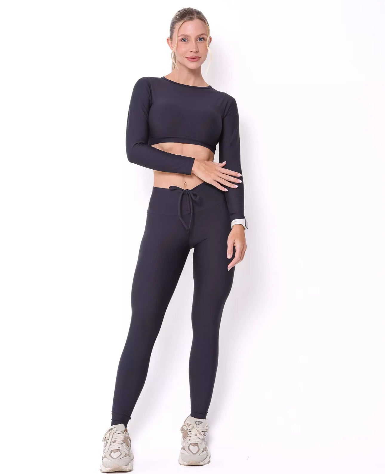 Black Light Scrunch Set + Maria Crop Top