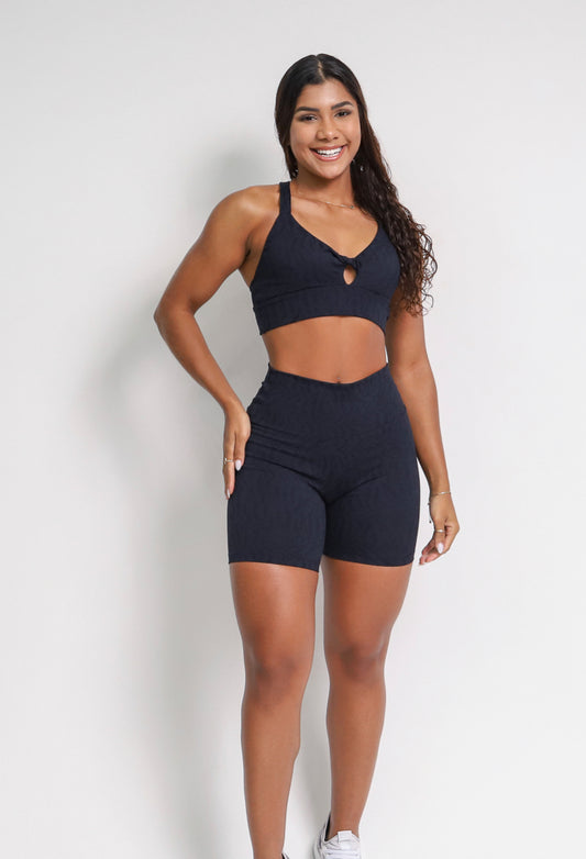 Tiger Black Sports Bra