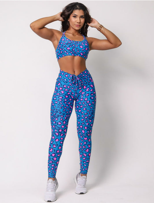 Savannah Blue Cheetah Scrunch Set