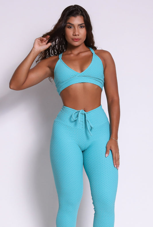 Vivi Blue Bartie Soft textured Top